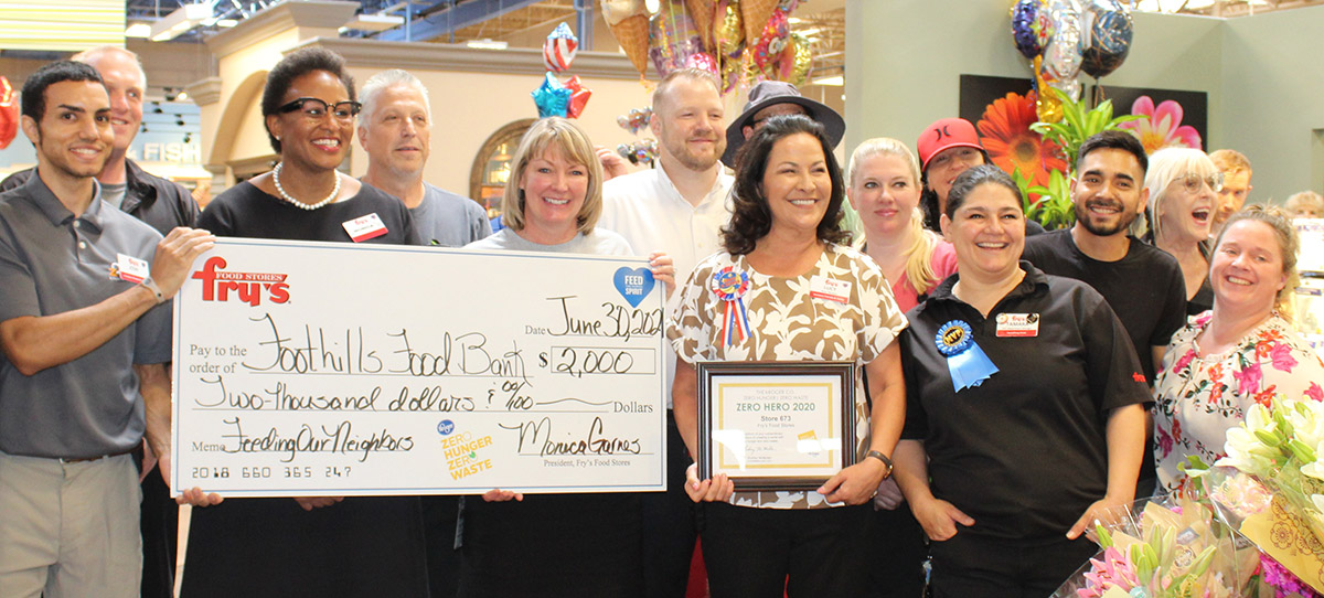 Frys Food Zero Hero Award for Food Bank Donation Frys Food Zero Hero Award for Food Bank Donation