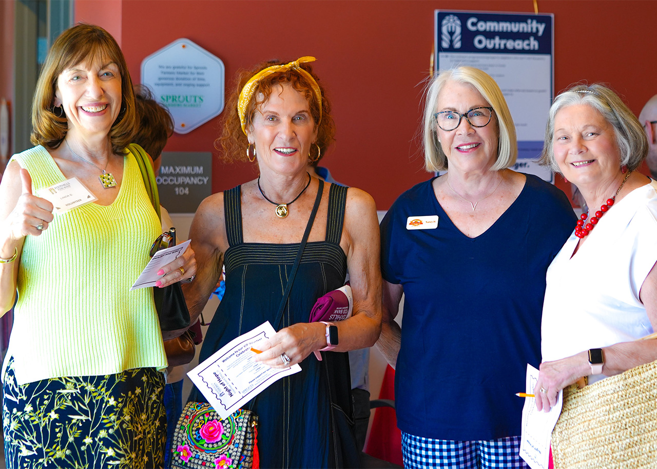 Volunteers having fun at event