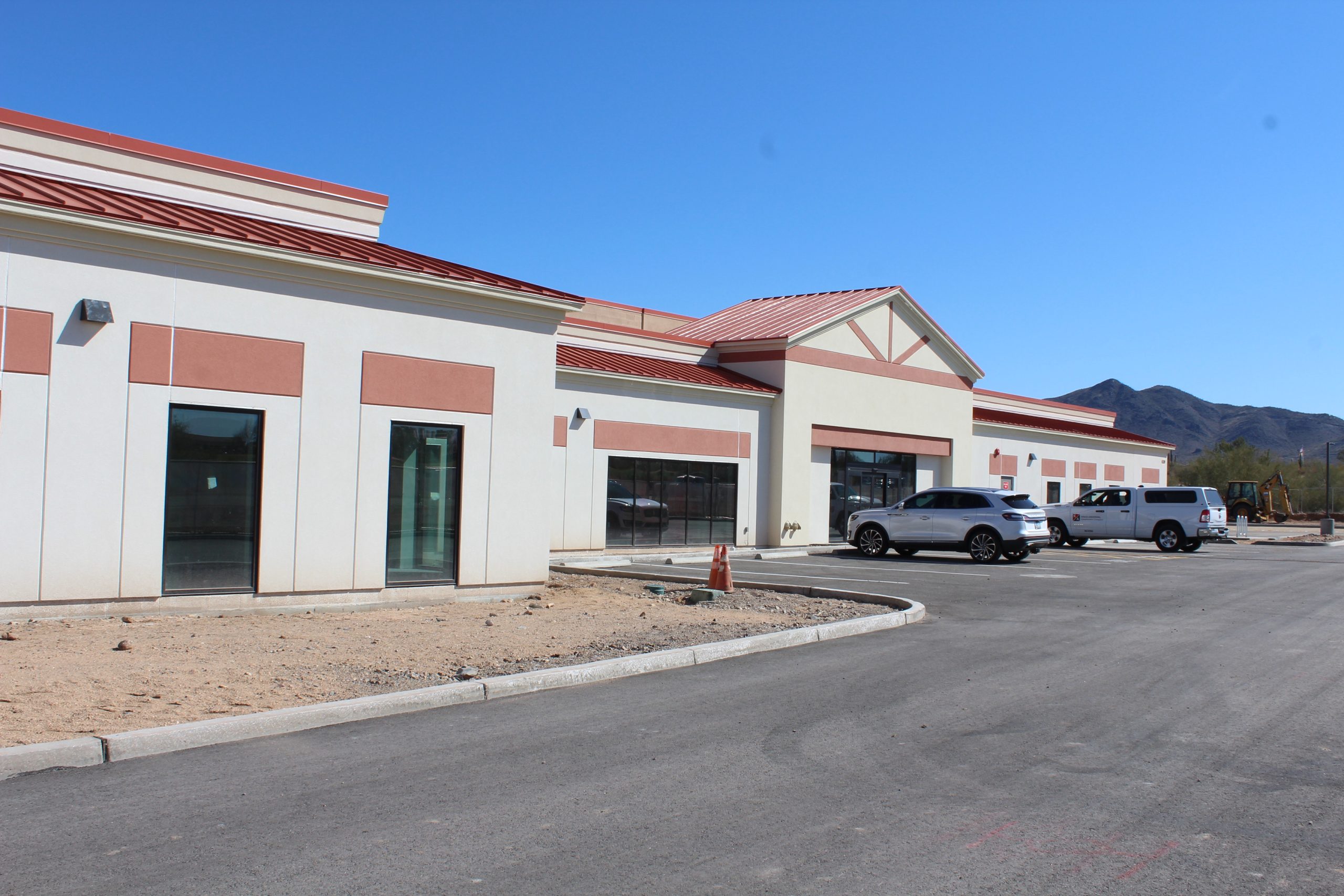 front of building
