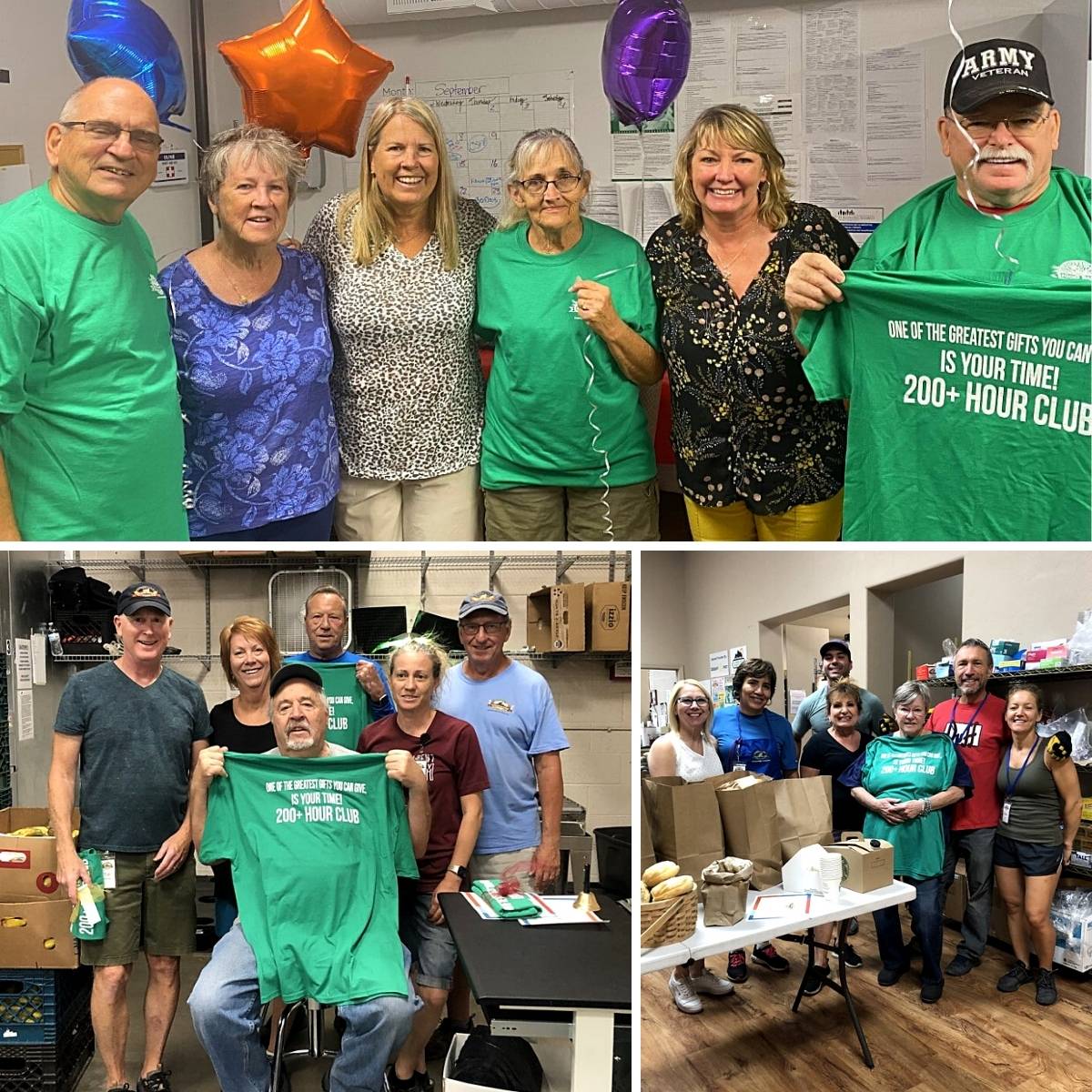 volunteers from the food bank